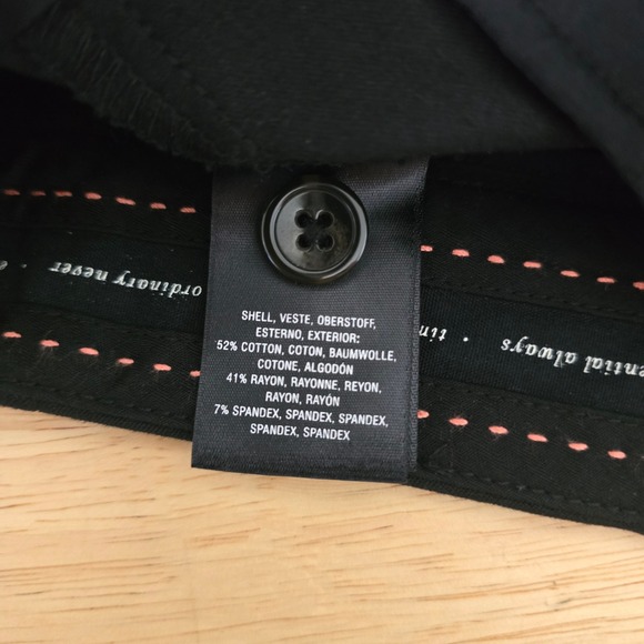 Anthropologie The Essential Slim Black Trousers Pants Women's Size 14 - Picture 4 of 9